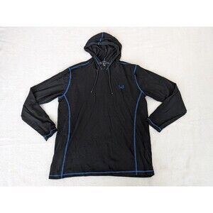 Nick Danger Cotton Men's Pullover Black w Blue Accents Hoodie Size XL